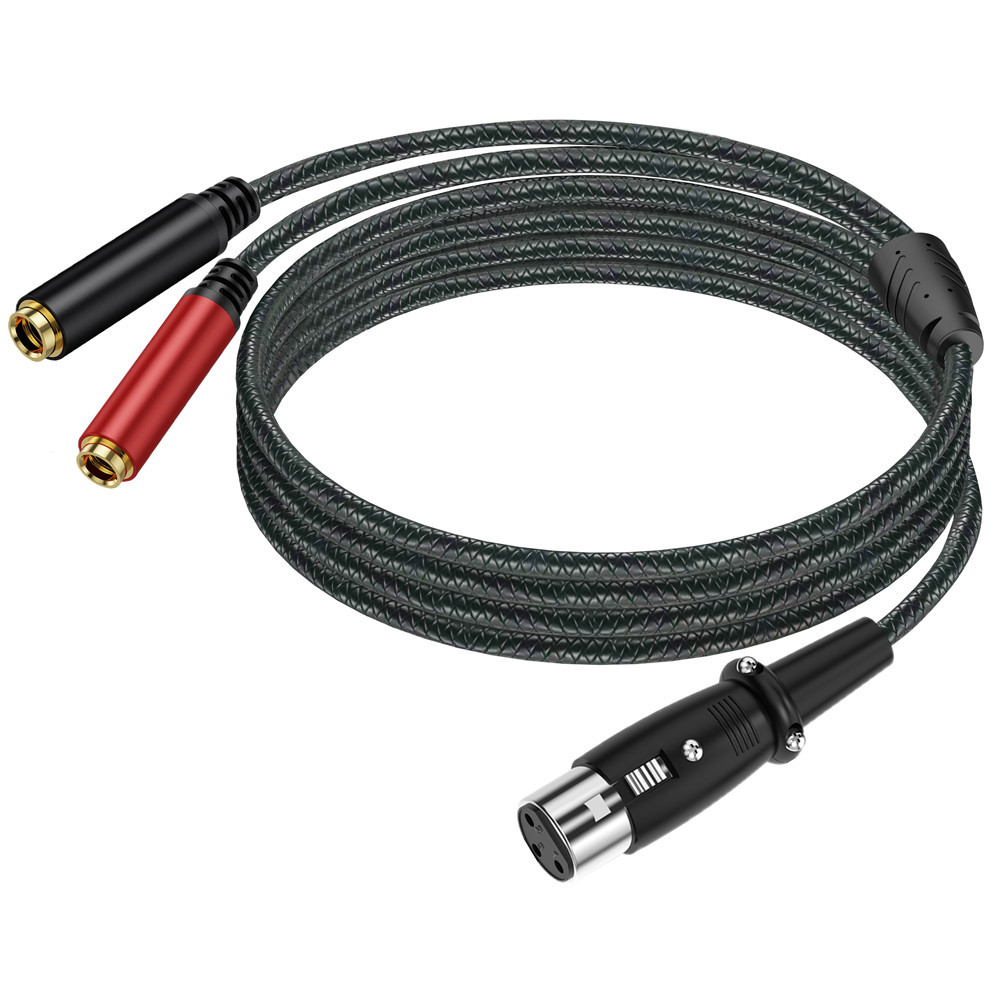3Pin XLR Female To Dual 6.35mm - Earphone Splitter Jack avis et prix