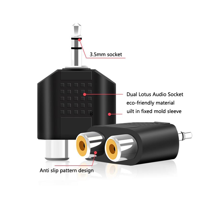 1/2/4pcs 3.5 mm Jack Stereo AU - Earphone Splitter Jack avis et prix
