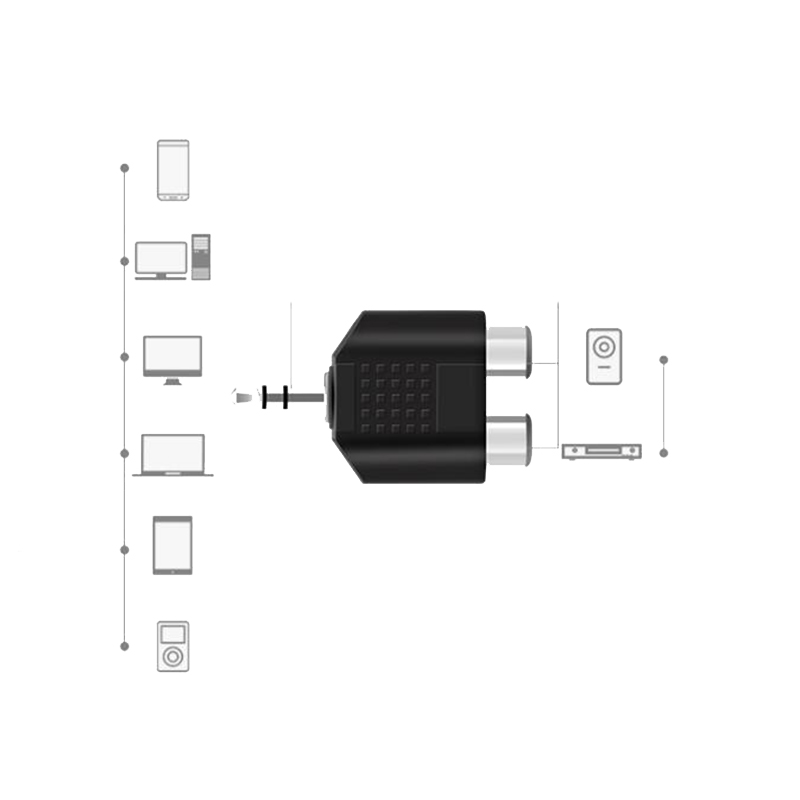 1/2/4pcs 3.5 mm Jack Stereo AU - Earphone Splitter Jack avis et prix