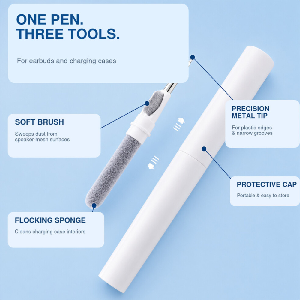 3-in-1 Earbud Cleaning Pen wit - Earbuds Charging Case avis et prix