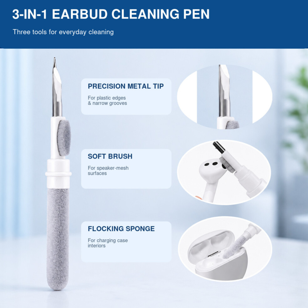 3-in-1 Earbud Cleaning Pen wit - Earbuds Charging Case avis et prix