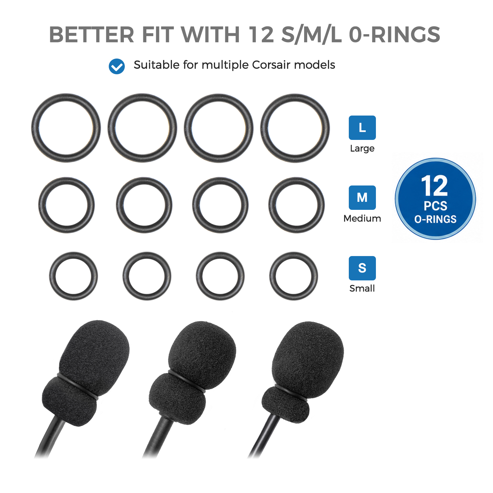 4 Mic Foam Covers+12 O-Rings F - Gaming Headset Rgb avis et prix