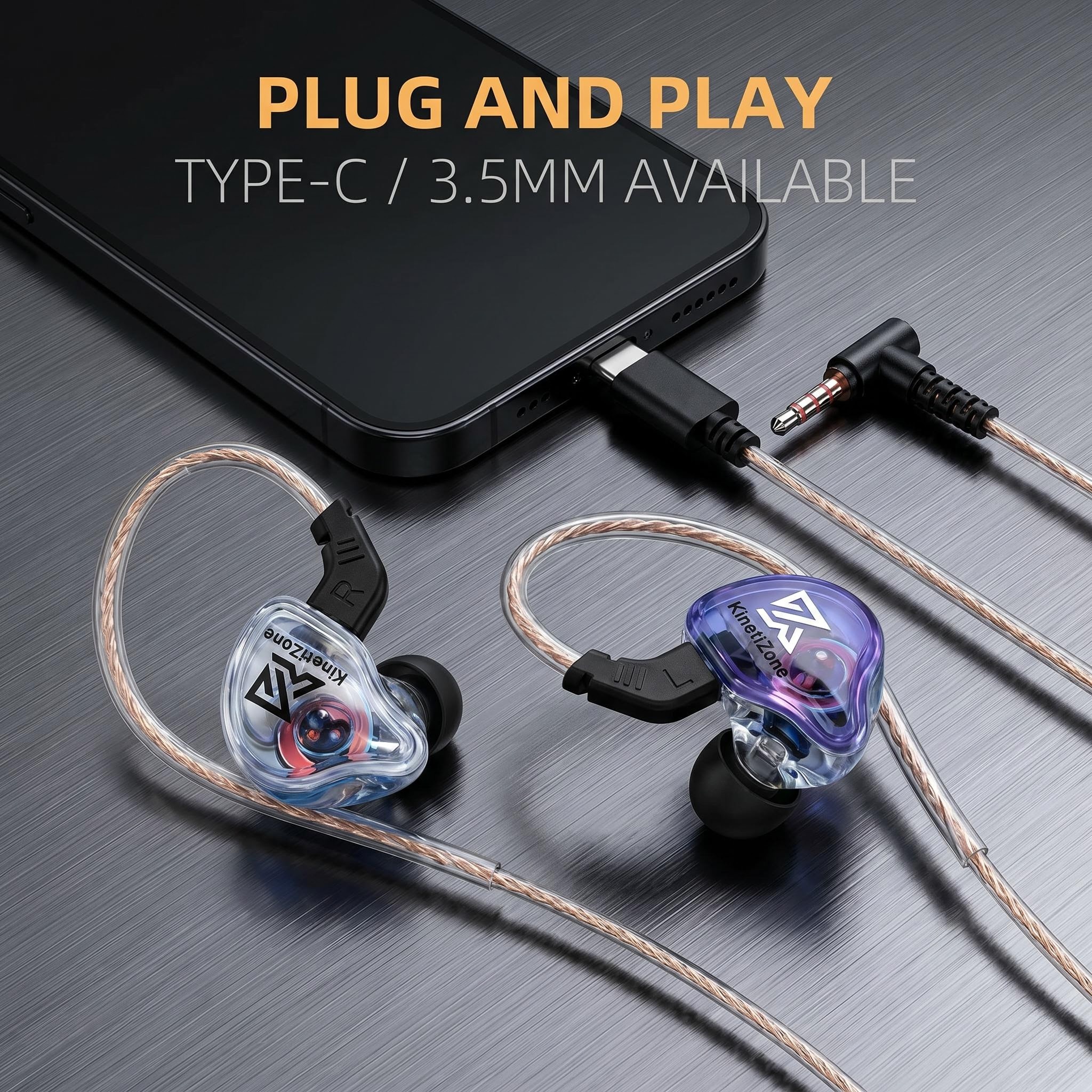 Transparent Shell ACS Acoustic - Wired Earphone Mic avis et prix