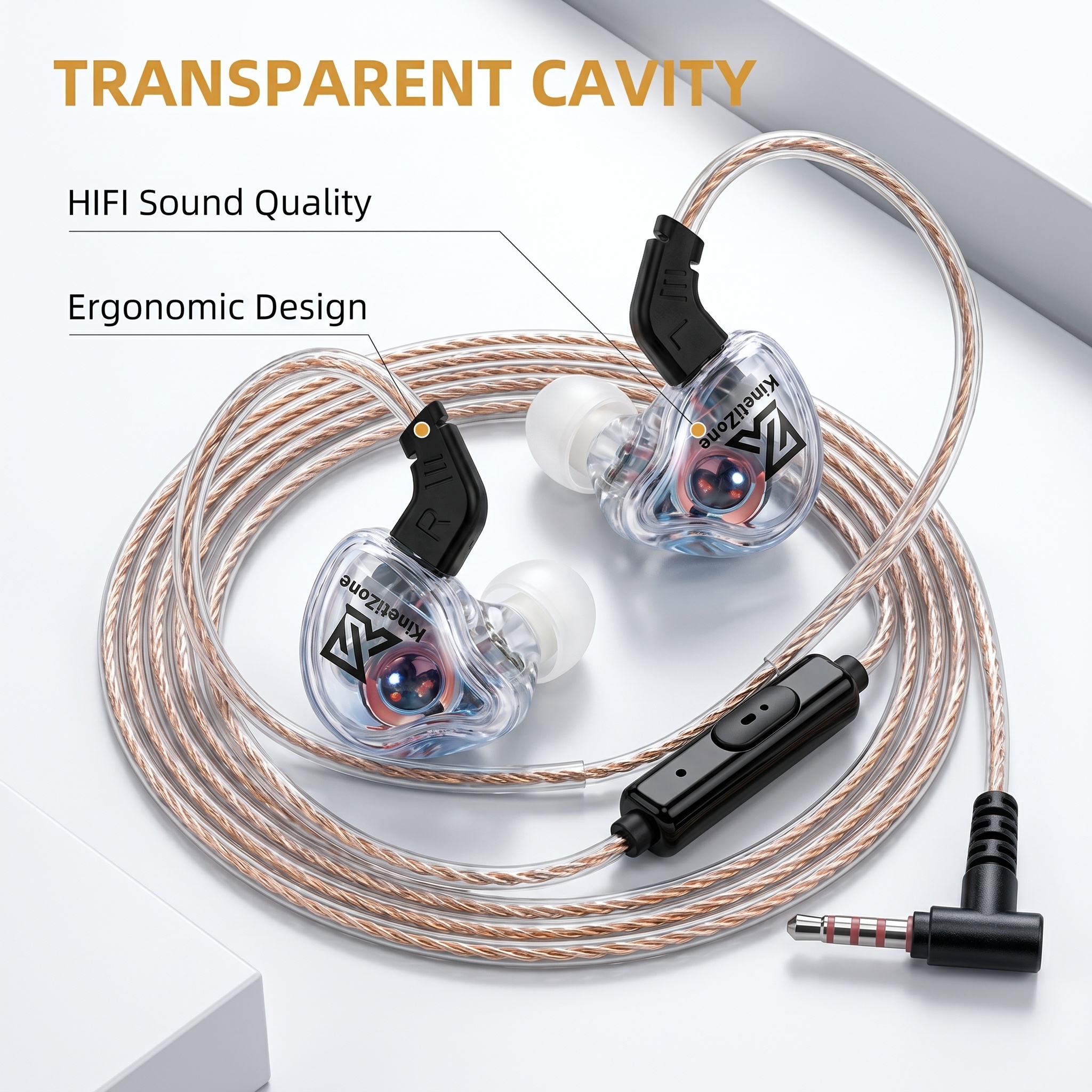 Transparent Shell ACS Acoustic - Wired Earphone Mic avis et prix