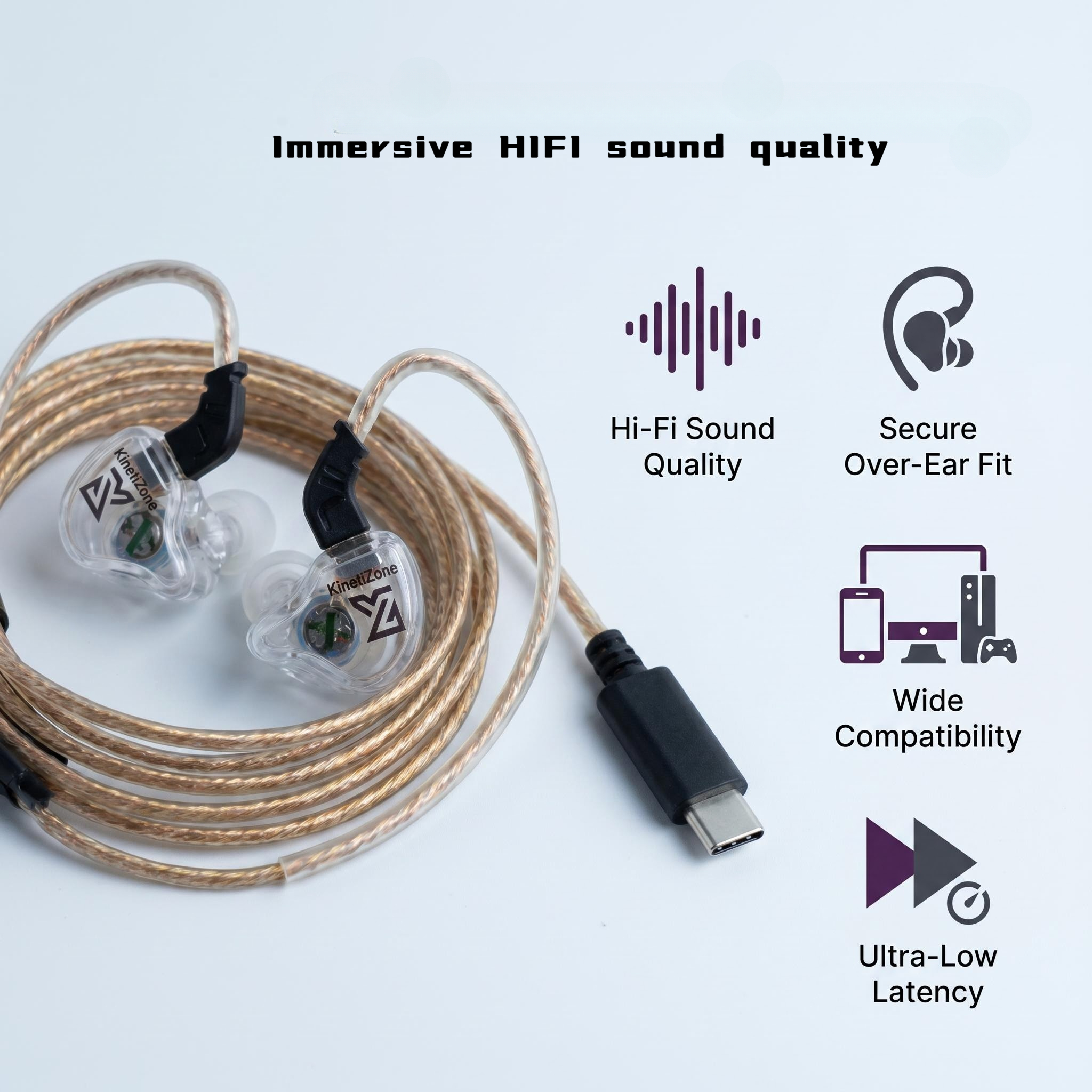 Transparent Shell ACS Acoustic - Wired Earphone Mic avis et prix
