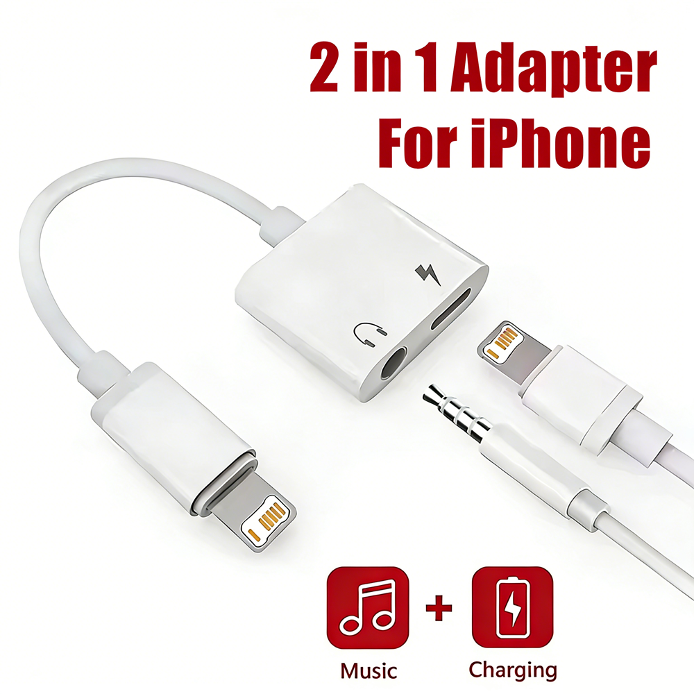 2 in 1 iOS to 3.5mm Jack Audio - Earphone Splitter Jack avis et prix