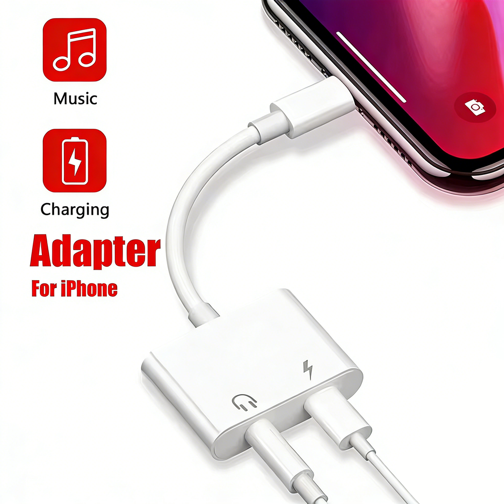 2 in 1 iOS to 3.5mm Jack Audio - Earphone Splitter Jack avis et prix