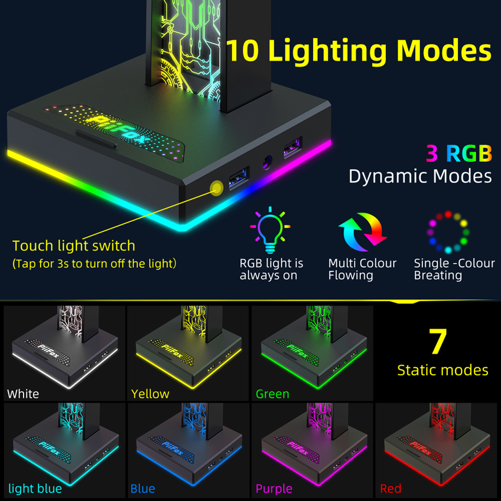 RGB Gaming Headphone Stand Dua - Gaming Headset Rgb avis et prix