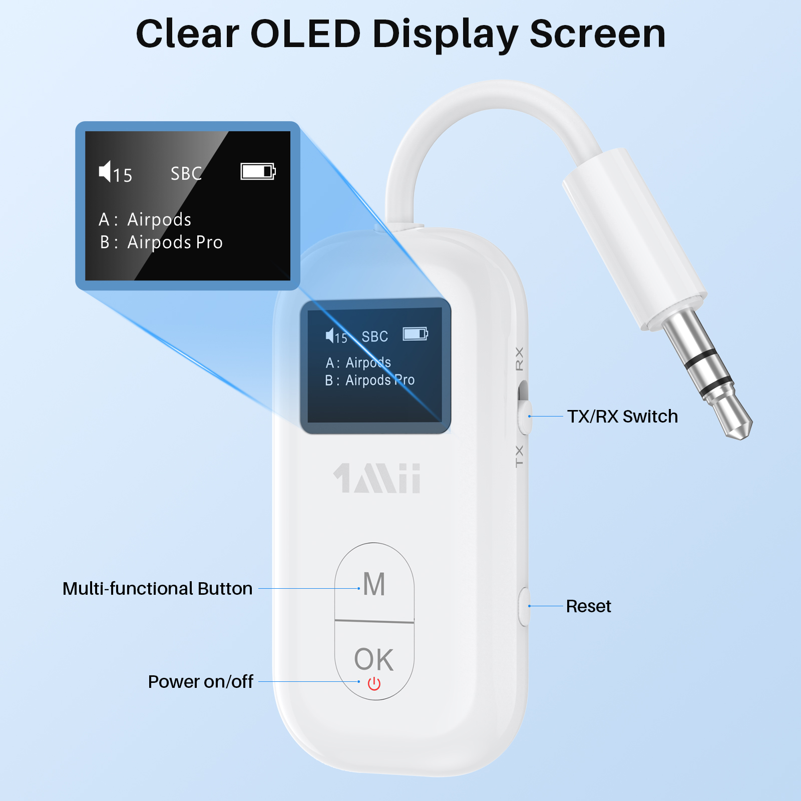 1Mii Airplane 3.5mm AUX Blueto - Bluetooth Adapter Receiver avis et prix