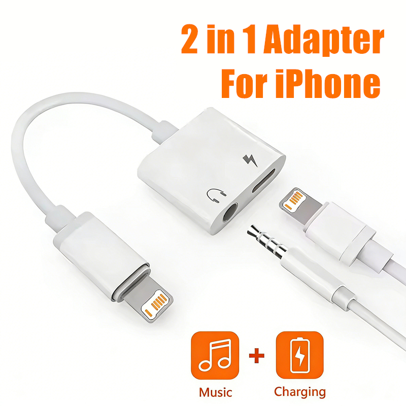 2 in 1 iOS to 3.5mm Jack Audio - Earphone Splitter Jack avis et prix